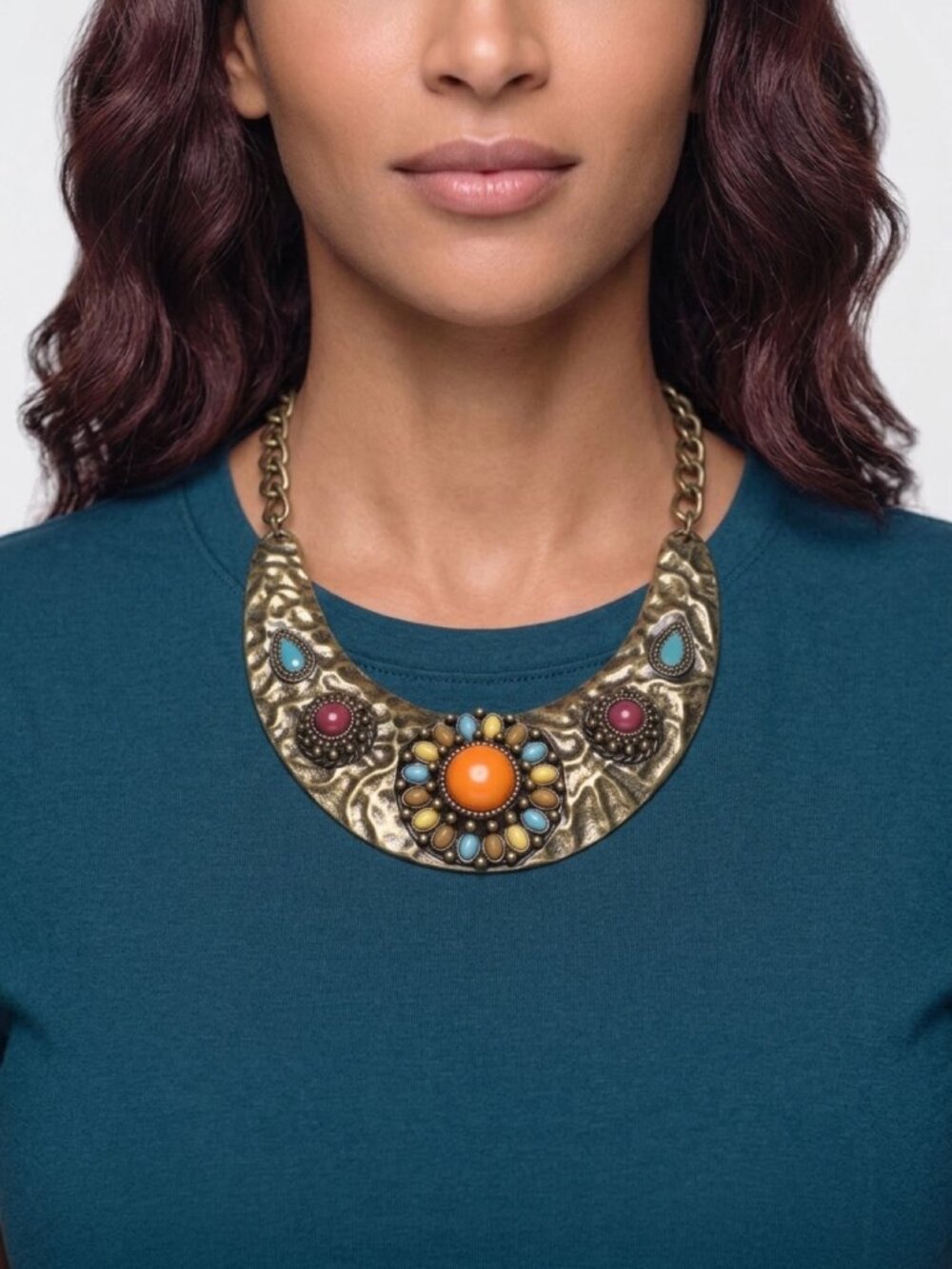 Gold Toned Torque Necklace